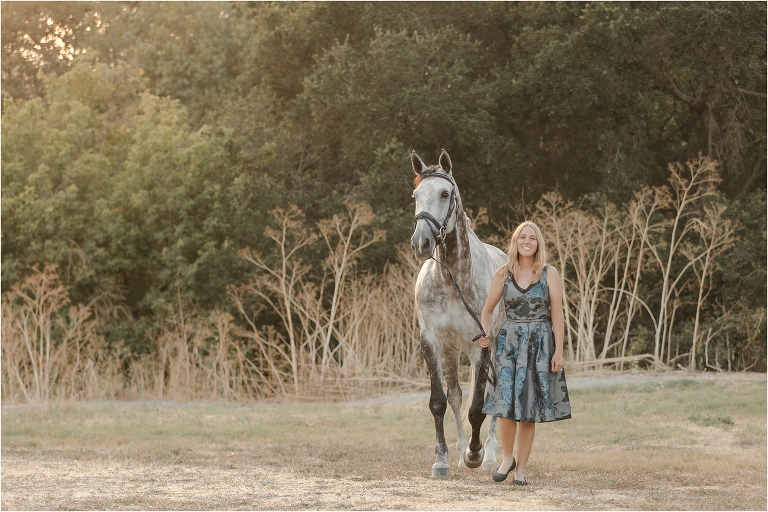 dapple grey mare and woman at the Shiloh West Equestrian Center by California Equine Photographer Elizabeth Hay Photography