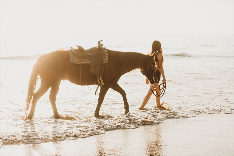 Santa Barbara Equine Session on the beach with California Equine Photographer Elizabeth Hay Photography and Los Padres Outfitters. 