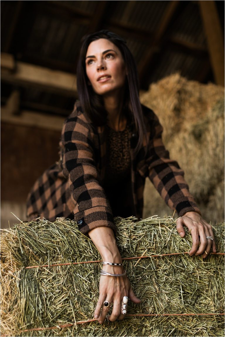 Western Fashion Style Inspo  in the hay barn with Lindsay Branquinho by Elizabeth Hay Photography
