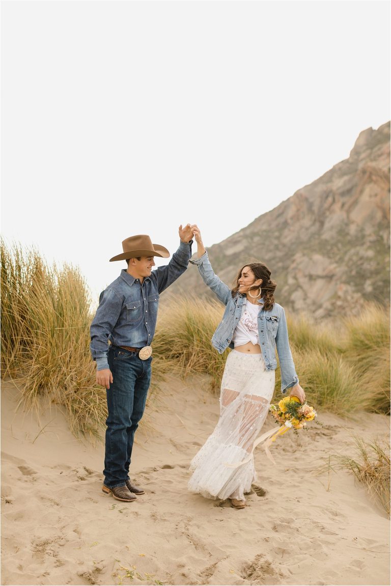 Central Coast Engagement Session with Annie and Clayton Biglow at Morro Bay by California Equine Photographer Elizabeth Hay Photography