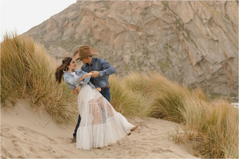 Central Coast Engagement Session with Annie Siefert and Clayton at Morro Bay by California Equine Photographer Elizabeth Hay Photography