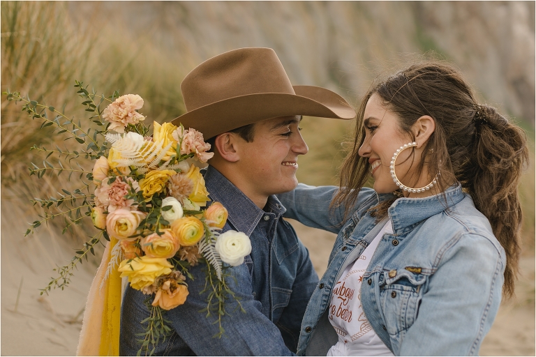 cowboy Central Coast Engagement Session with Annie and Clayton at Morro Bay by California Equine Photographer Elizabeth Hay Photography