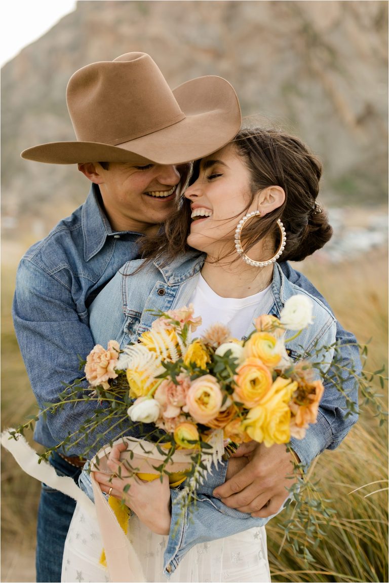Central Coast Engagement Session with Annie Siefert and bareback rider Clayton Biglow at Morro Bay by California Equine Photographer Elizabeth Hay Photography