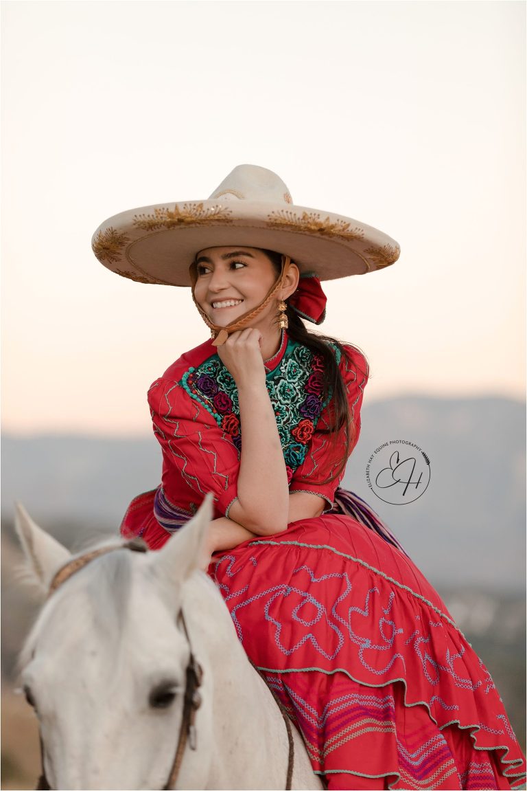 California Vaquero Photo Shoot with escaramuza rider by California Equine Photographer Elizabeth Hay Photography.