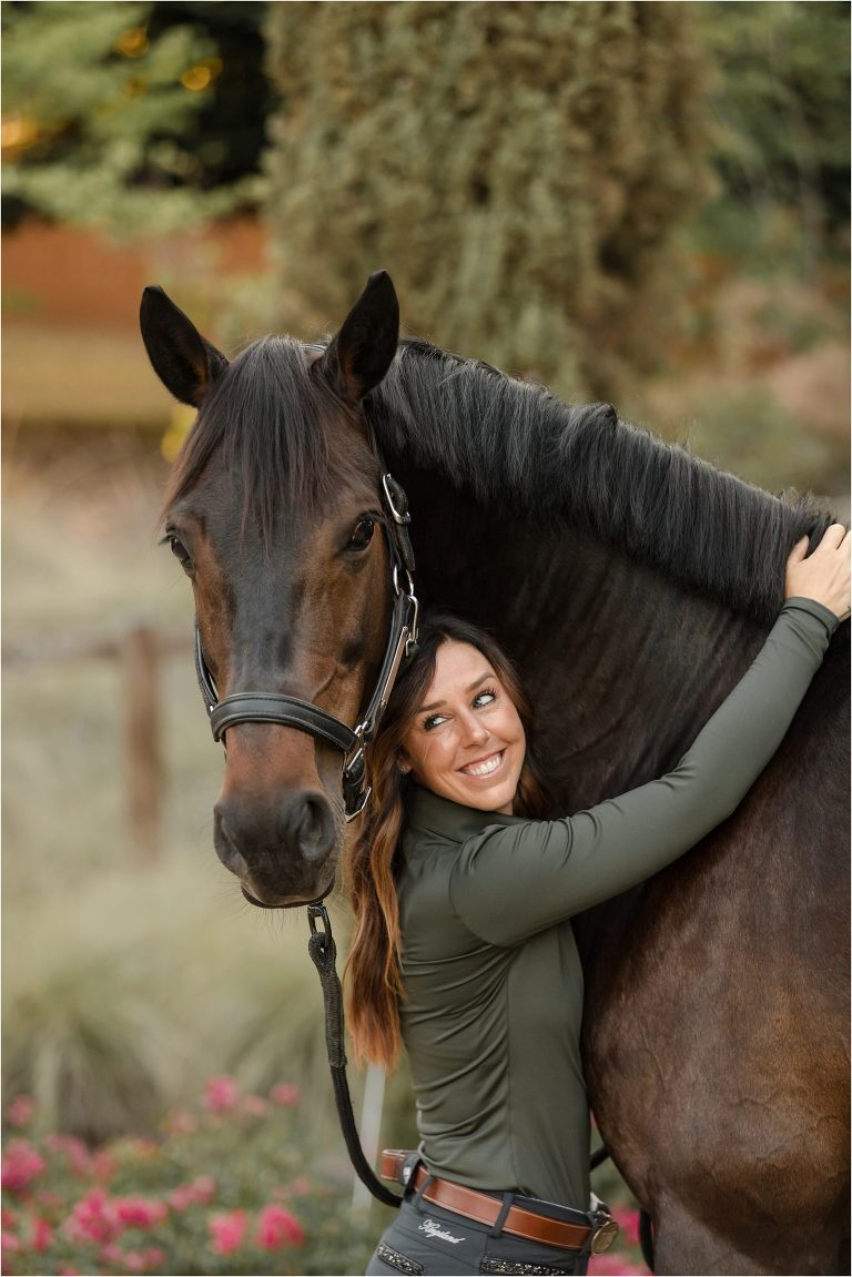 dressage rider Kasey Perry-Glass and Hutopia at their home in Northern California by California Equine Photographer Elizabeth Hay Photography. horse photography