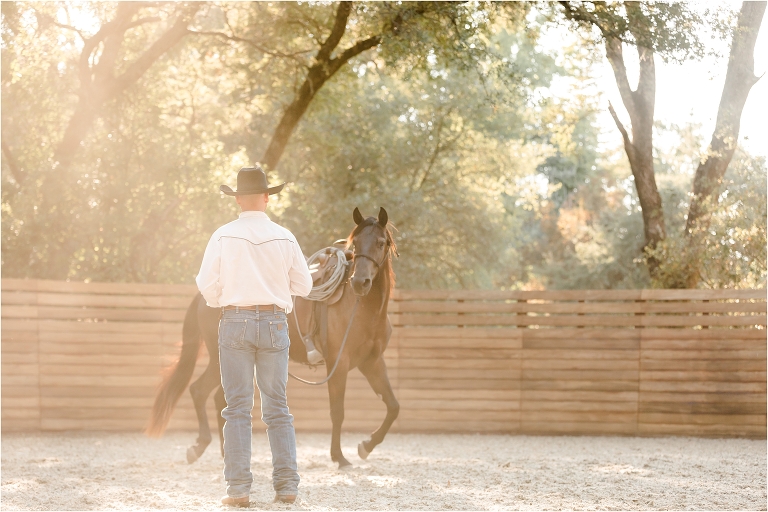 Round pen colt work with Dana Glass, husband to dressage Olympian Kasey Perry-Glass by California Equine Photographer Elizabeth Hay Photography