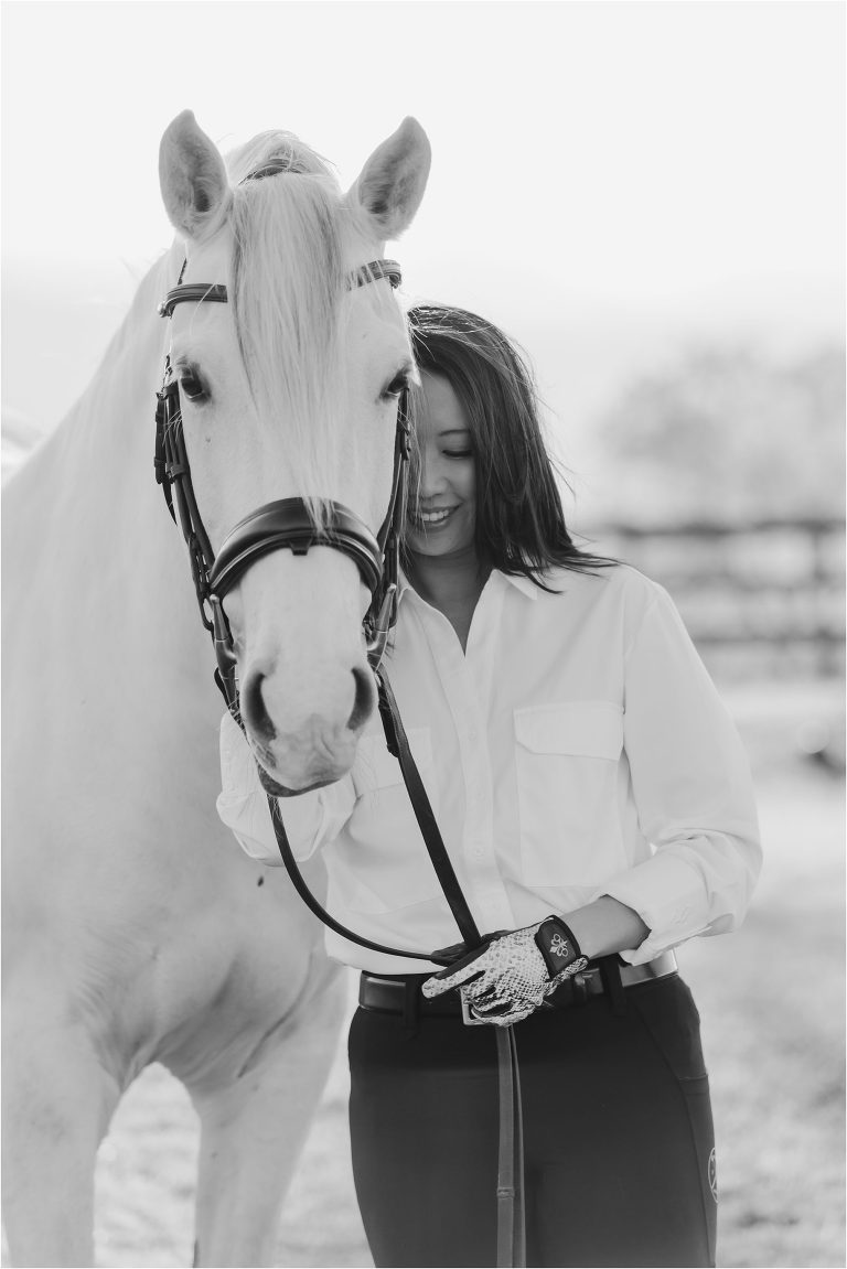 Woodside Dressage horse Session with Alice and gelding Teddy by California Equine Photographer Elizabeth Hay Photography. 