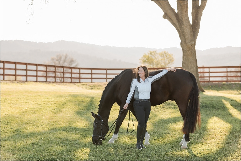 Dressage Horse Photography Session with Sunset and Blake by California Horse Photographer Elizabeth Hay Photography. 