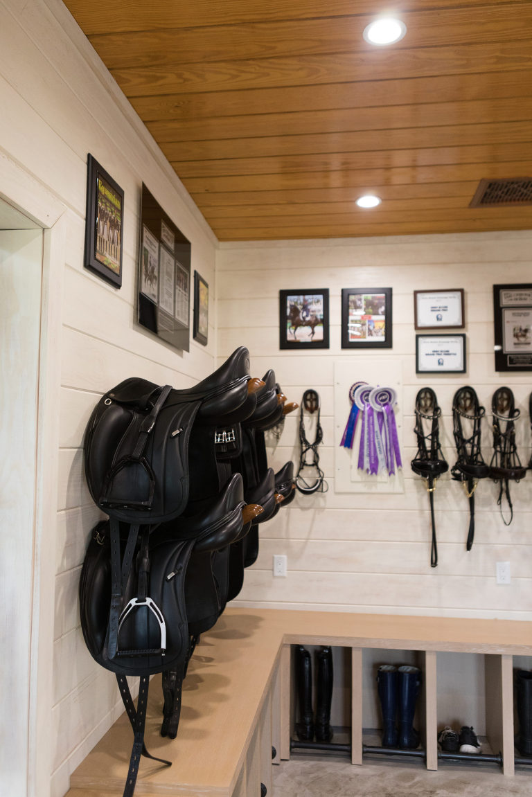 Wellington Equestrian Barns equine architecture images and dressage tack room by California Equine Photographer Elizabeth Hay Photography