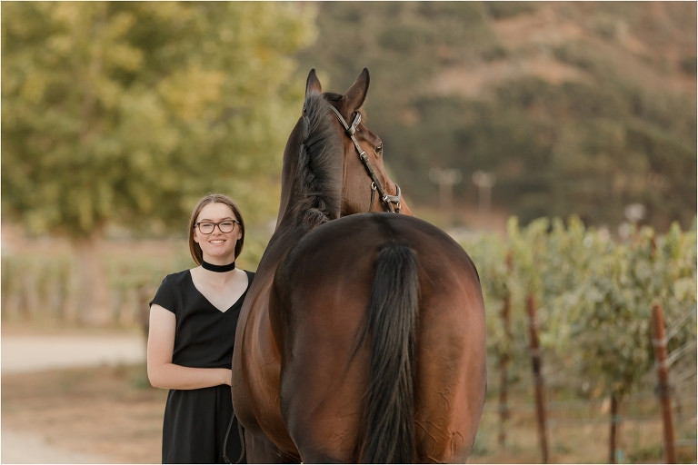 senior graduation photos with a girl and her horse by California Equine Photographer Elizabeth Hay Photography