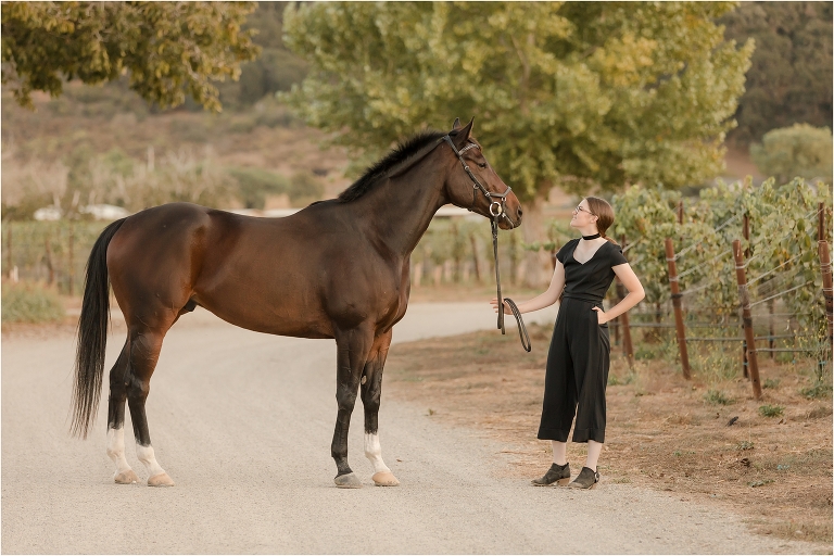 senior graduation photos with a girl and her horse by California Horse Photographer Elizabeth Hay Photography