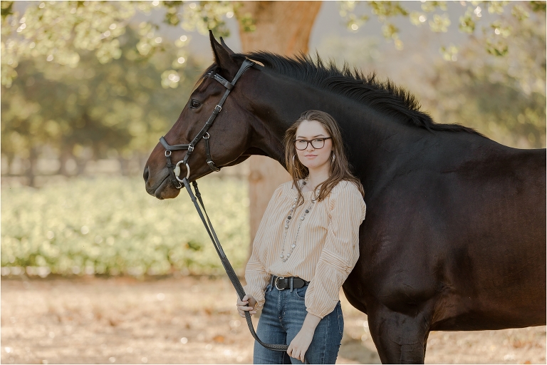 Buellton Horse Photography Session with graduation senior Kasey and Baloo at Trinity Eventing by California Equine Photographer Elizabeth Hay Photography.