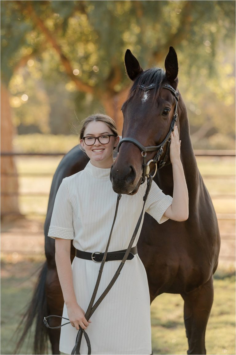 Buellton Horse Photography Session with graduation senior and horse at Trinity Eventing by California Equine Photographer Elizabeth Hay Photography.