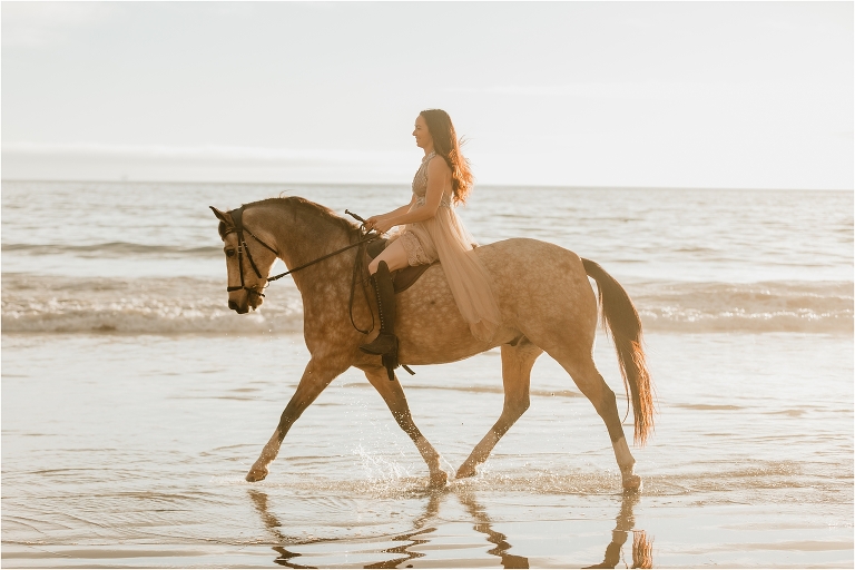Equine Beach Photo Shoot with Britt and dressage pony Louie by California Equine Photographer Elizabeth Hay Photography.