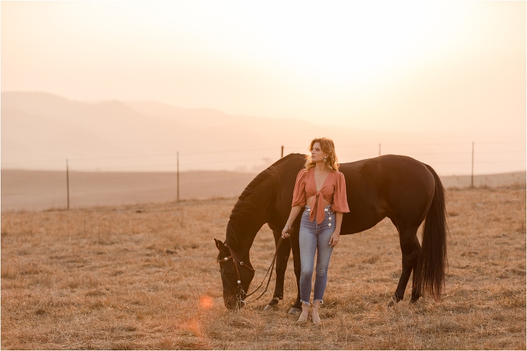 Equine Graduation Photo Session with Mikayla and her barrel horse Cookie by California Equine Photographer Elizabeth Hay Photography.