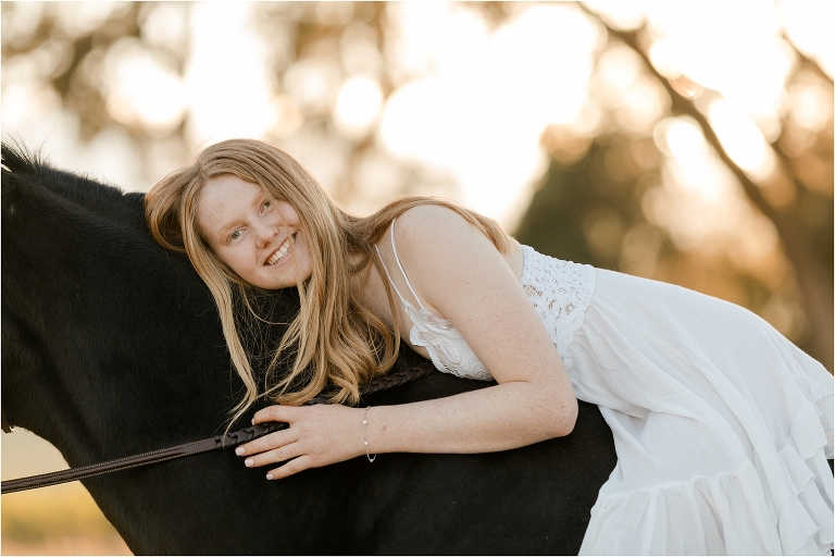 Central Coast Equestrian Photography Session with graduate Sasha and her show jumper gelding by California Equine Photographer Elizabeth Hay Photography.