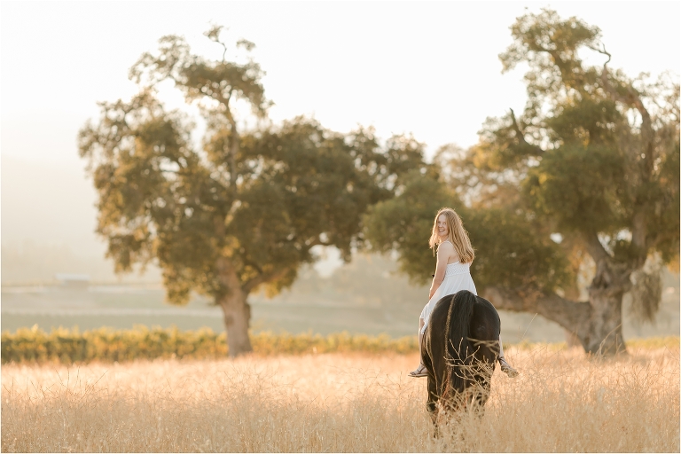 Central Coast Equestrian Photography shoot with Sasha and her show jumper gelding by California Equine Photographer Elizabeth Hay Photography.