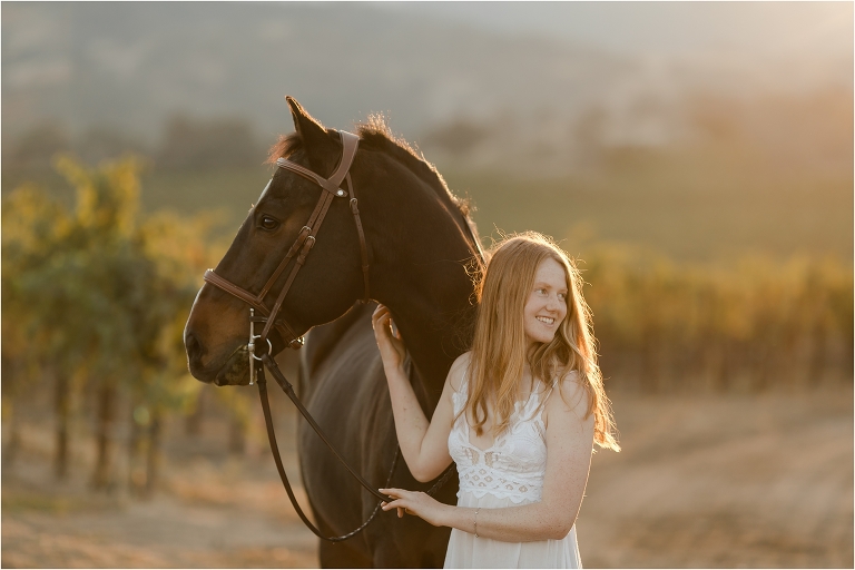 San Luis Obispo Equine photographer session with Sasha and her show jumper gelding