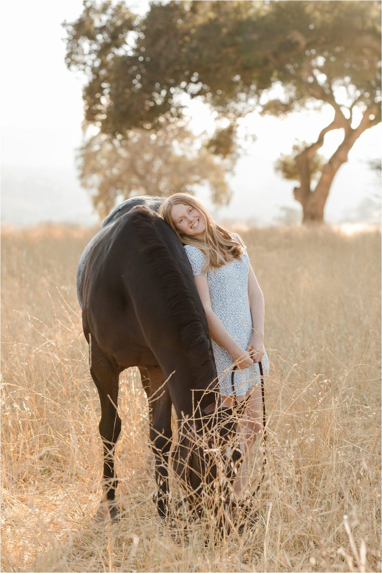 Central Coast Equestrian Photography Session with Sasha and her show jumper gelding by California Equine Photographer Elizabeth Hay Photography.