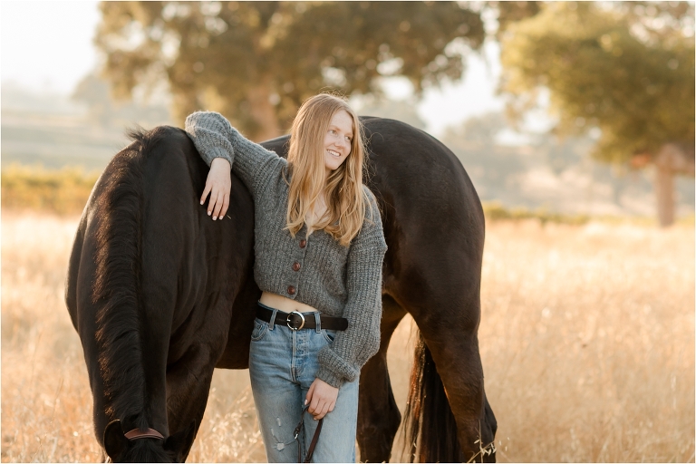Central Coast Equestrian Photography Session with Sasha and her show jumper horse by California Equine Photographer Elizabeth Hay Photography.