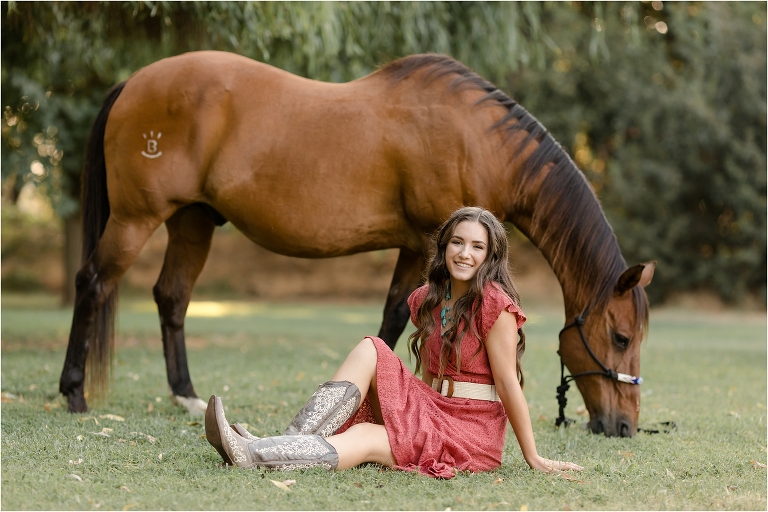 Senior Equine Photography session with California Equine Photographer Elizabeth Hay Photography of Shae and her bay gelding. 