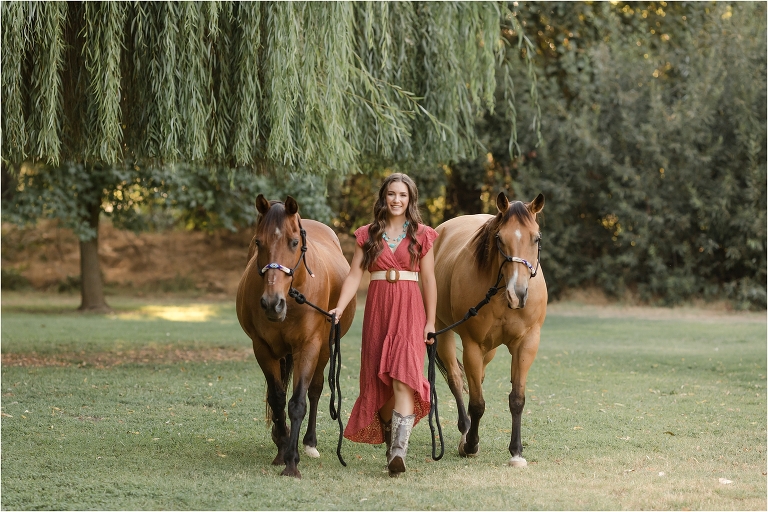 Senior Equine Photography session with California Equine Photographer Elizabeth Hay Photography of Shae and her two horses. 
