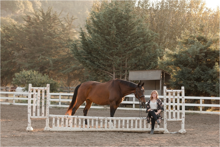 San Luis Obispo Equine Photography session of Sierra and her show jumper horse Nelson at LOVE Farm by California Equine Photographer Elizabeth Hay Photography.